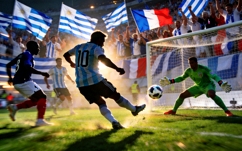 世界杯决赛阿根廷对阵法国精彩比赛瞬间